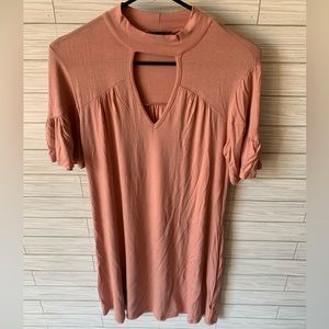 MMCMMCMMC ruffle sleeve blouse with small chest cut out